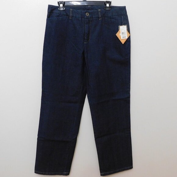 Northcrest Diamond Fit Dark Blue Jeans - Size 12 - Picture 1 of 2